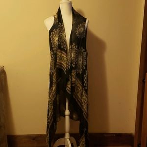 Chiffon Sleeveless Duster